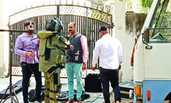 Two hand grenades,  17 training bombs  found in Ggm house