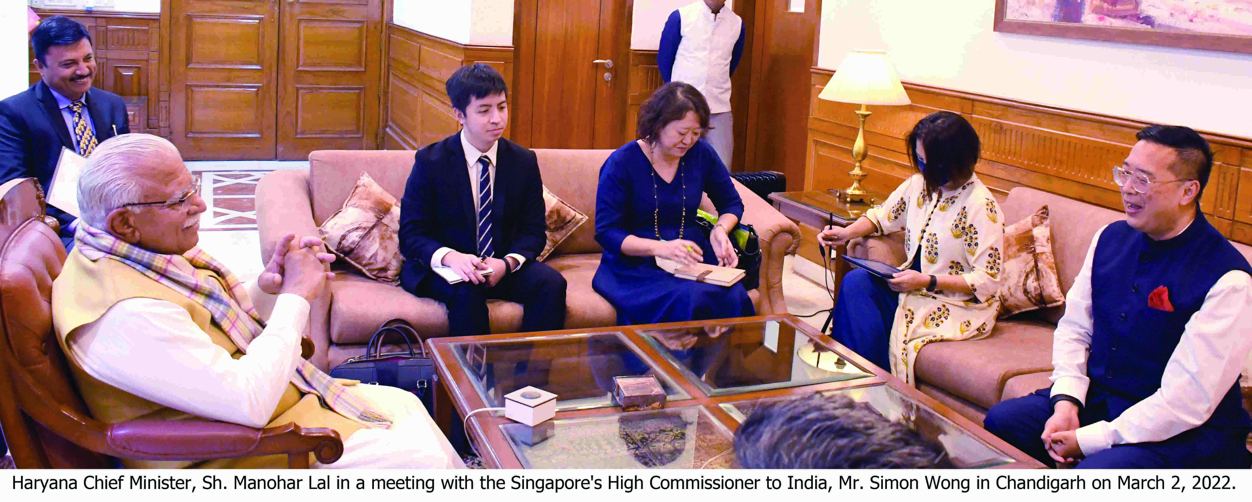 Khattar meets Singapore High Commissioner Khattar meets Singapore High Commissioner