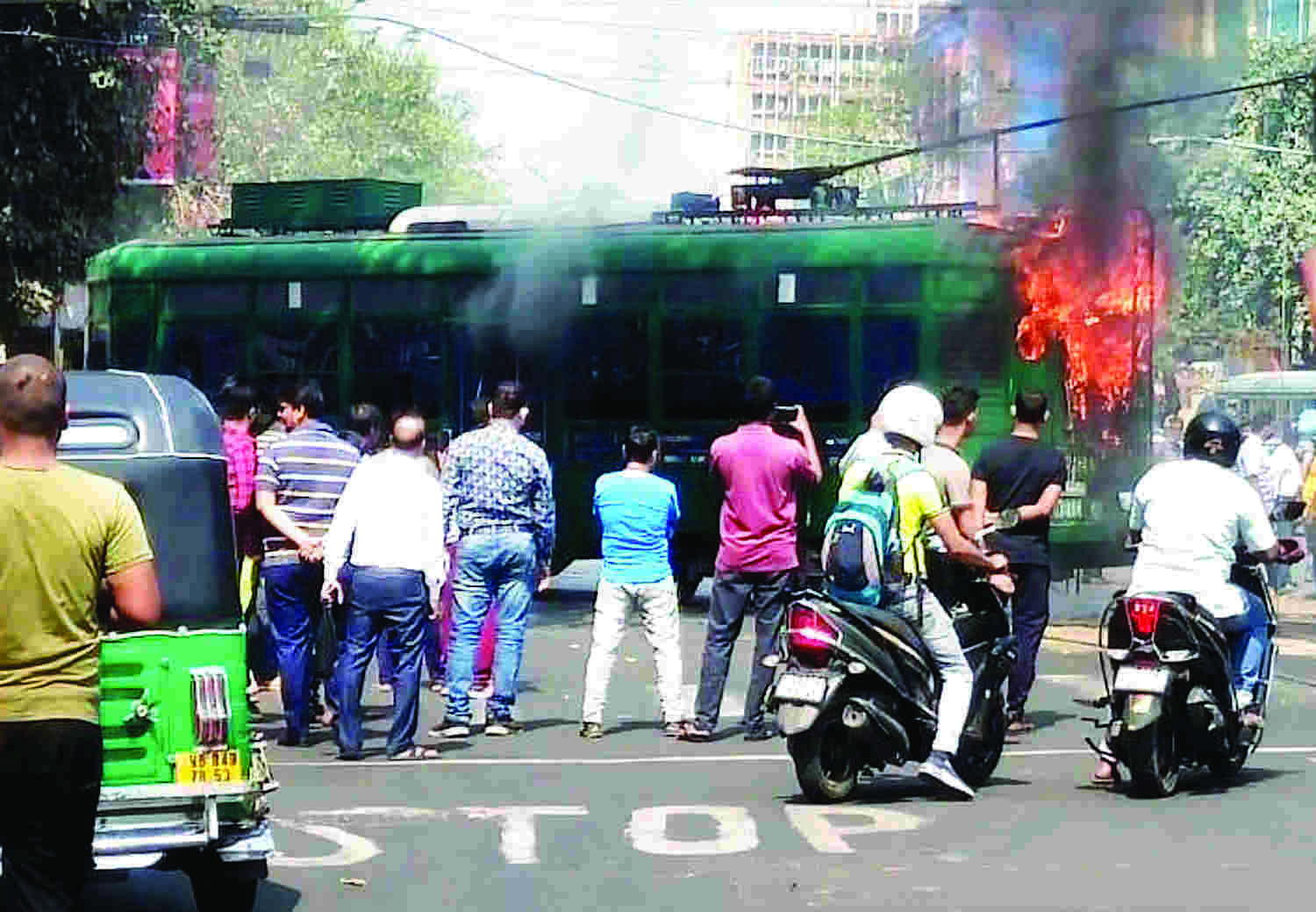 Fire breaks out in tram, no casualties Fire breaks out in tram, no casualties