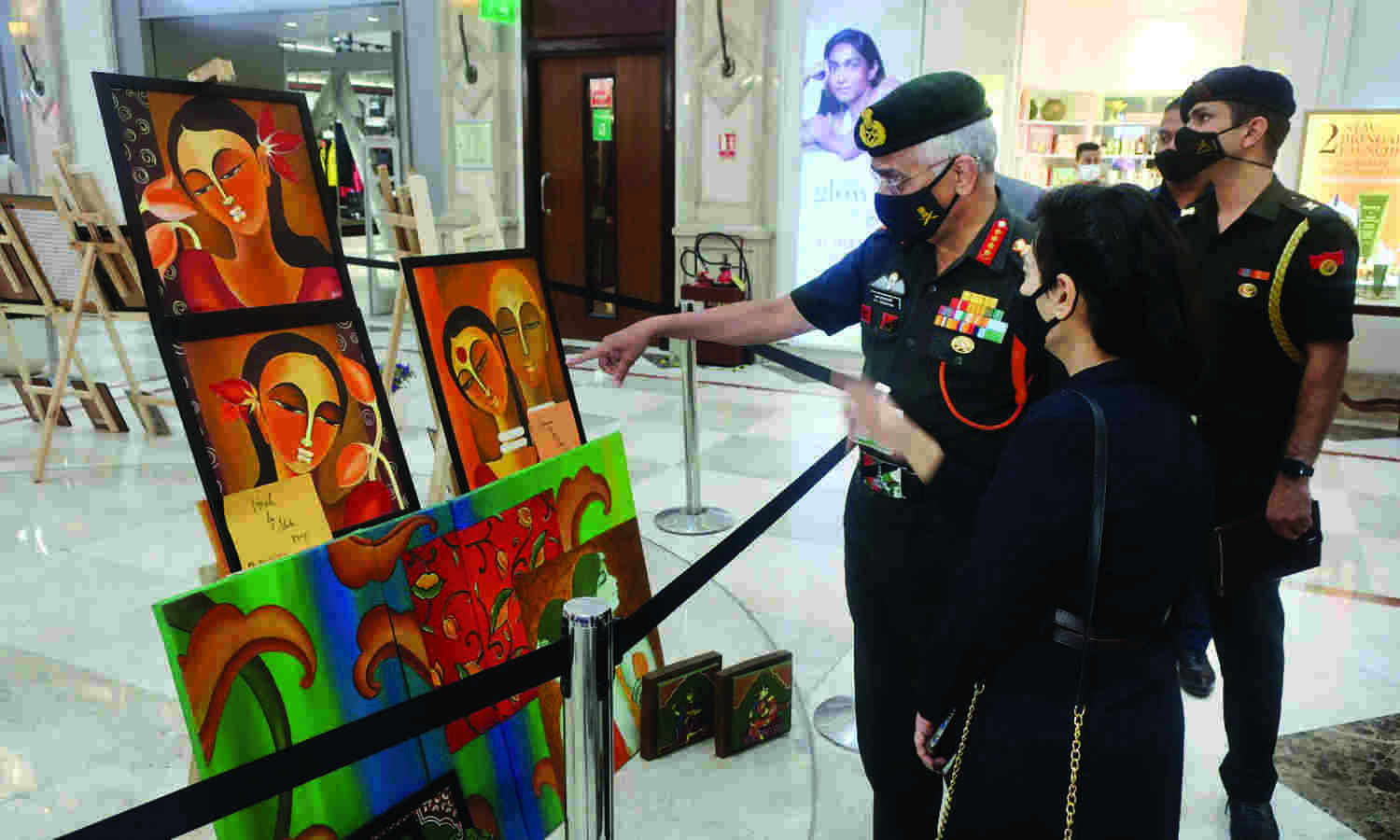 Army Chief visits AWWA exhibition on Womens Day