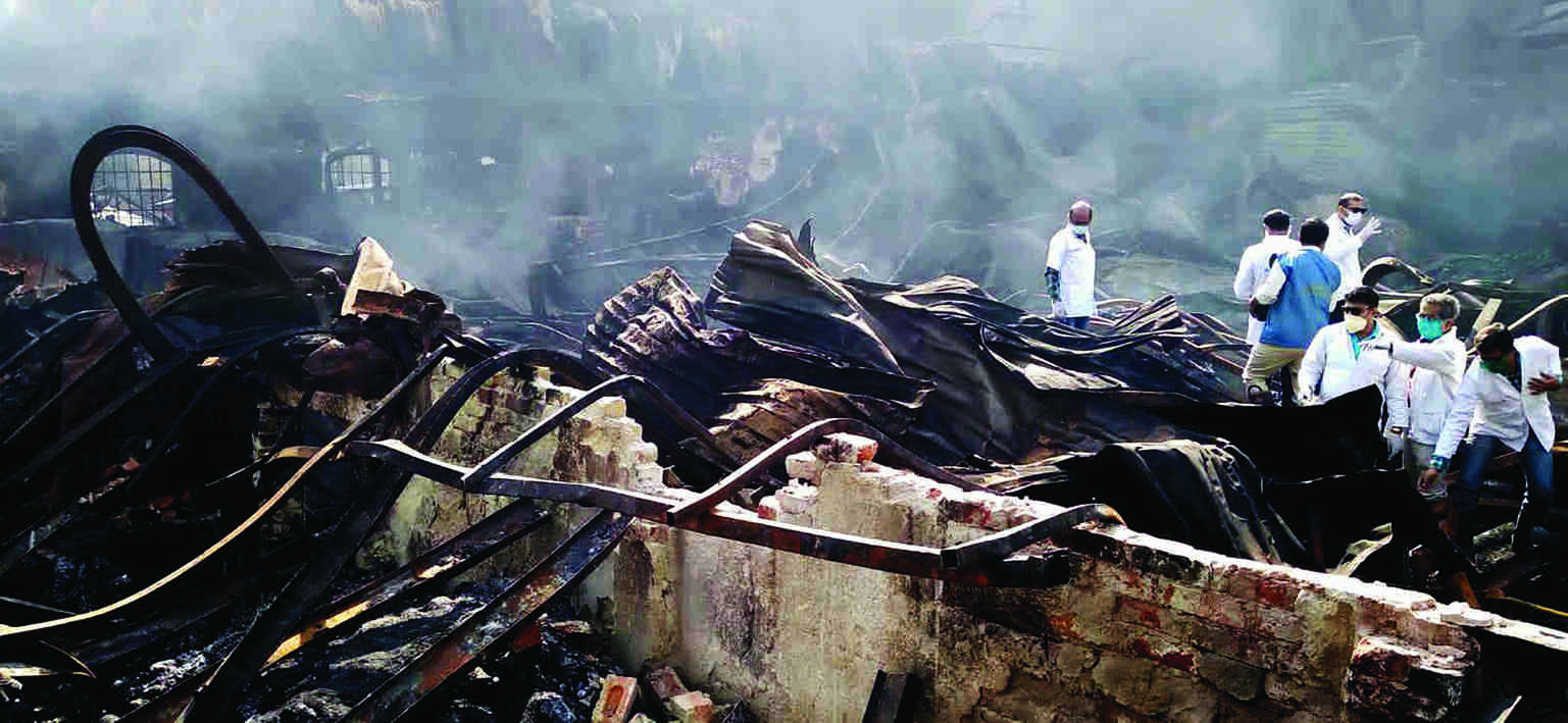 Tangra fire: Forensic team collects materials Tangra fire: Forensic team collects materials