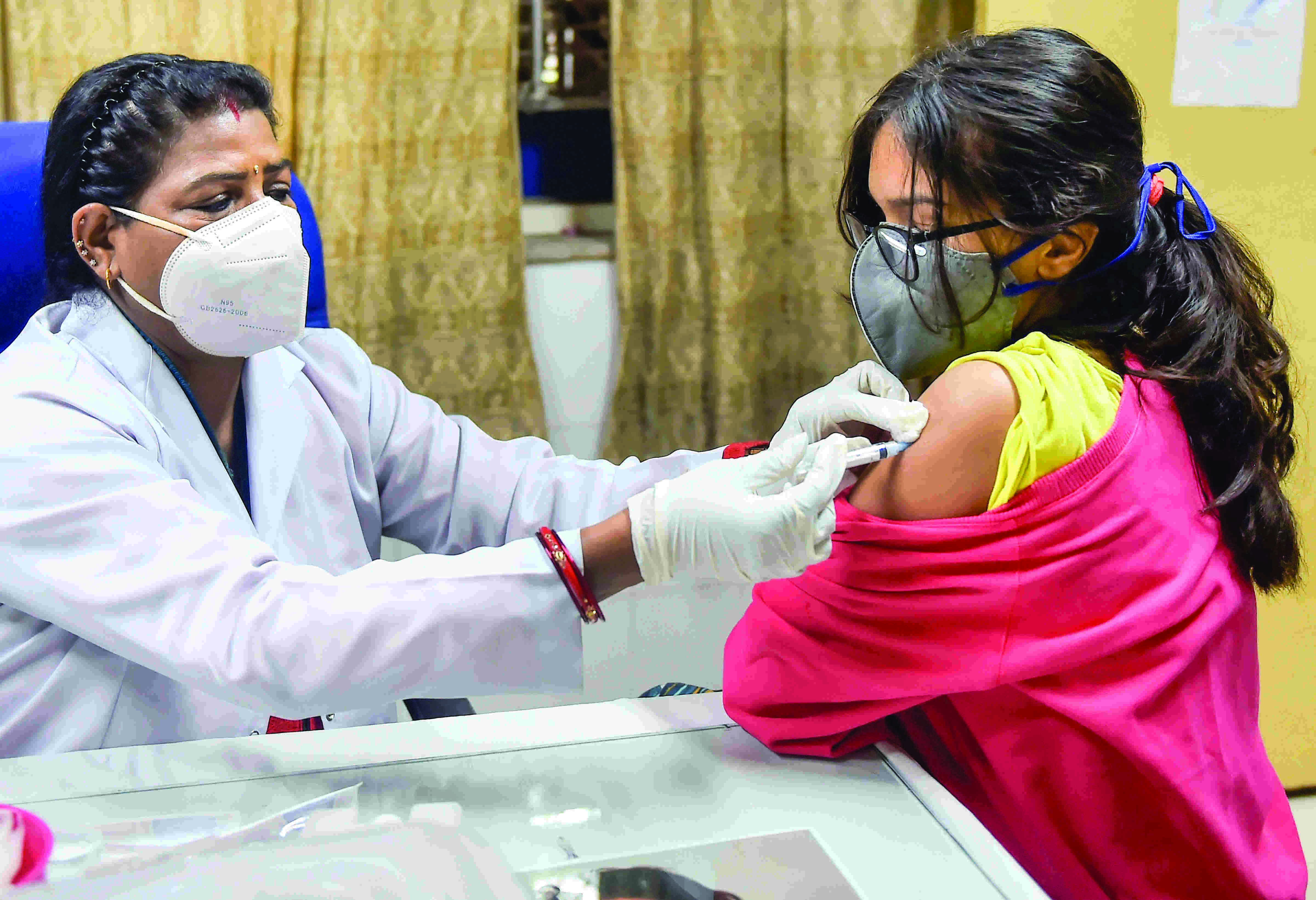 India to start vaccinating 12 to 14-year-olds against Covid from Wed India to start vaccinating 12 to 14-year-olds against Covid from Wed