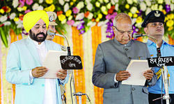 Bhagwant Mann sworn in as Punjab CM Bhagwant Mann sworn in as Punjab CM