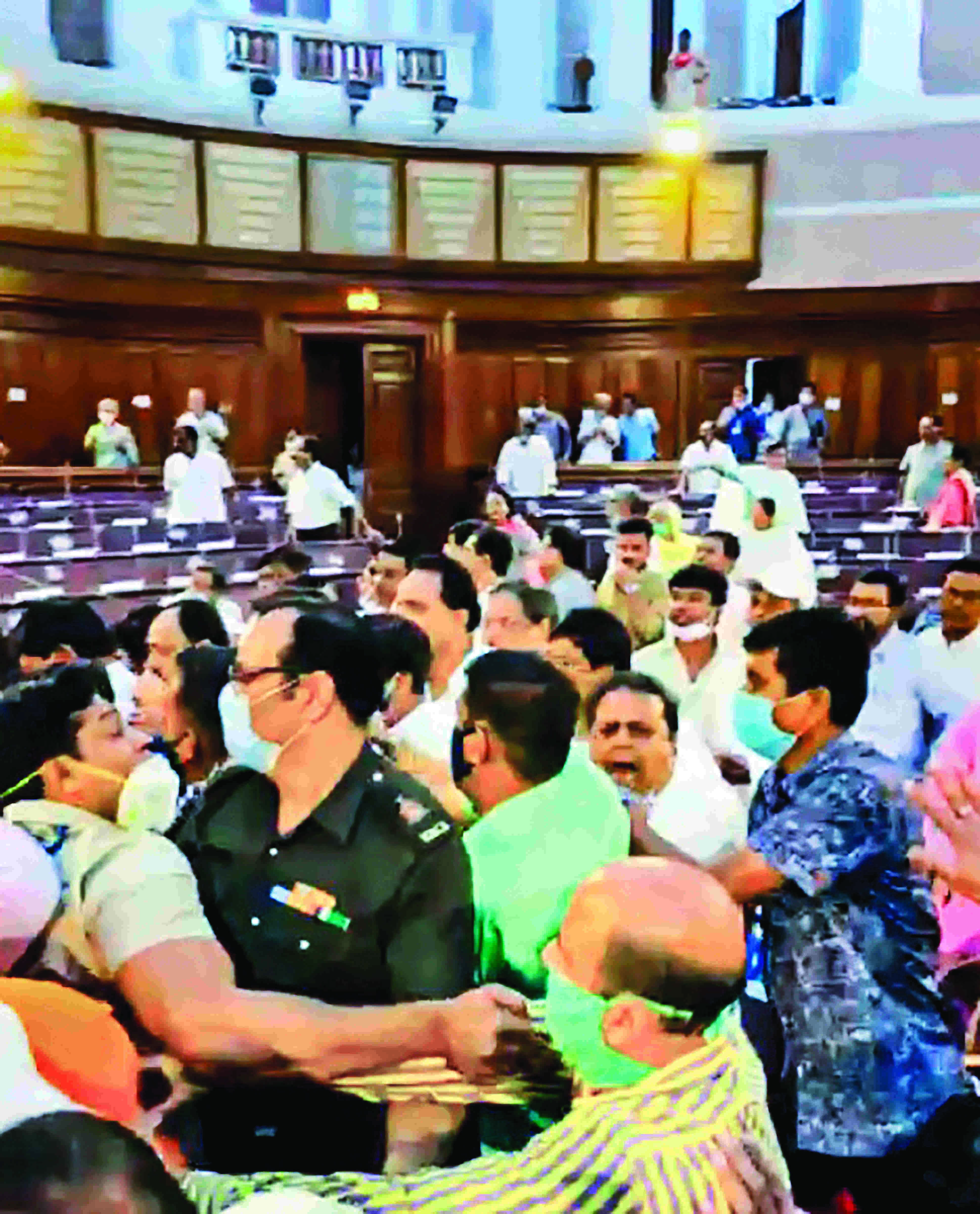 Speaker suspends 5 BJP MLAs for assaulting other legislators