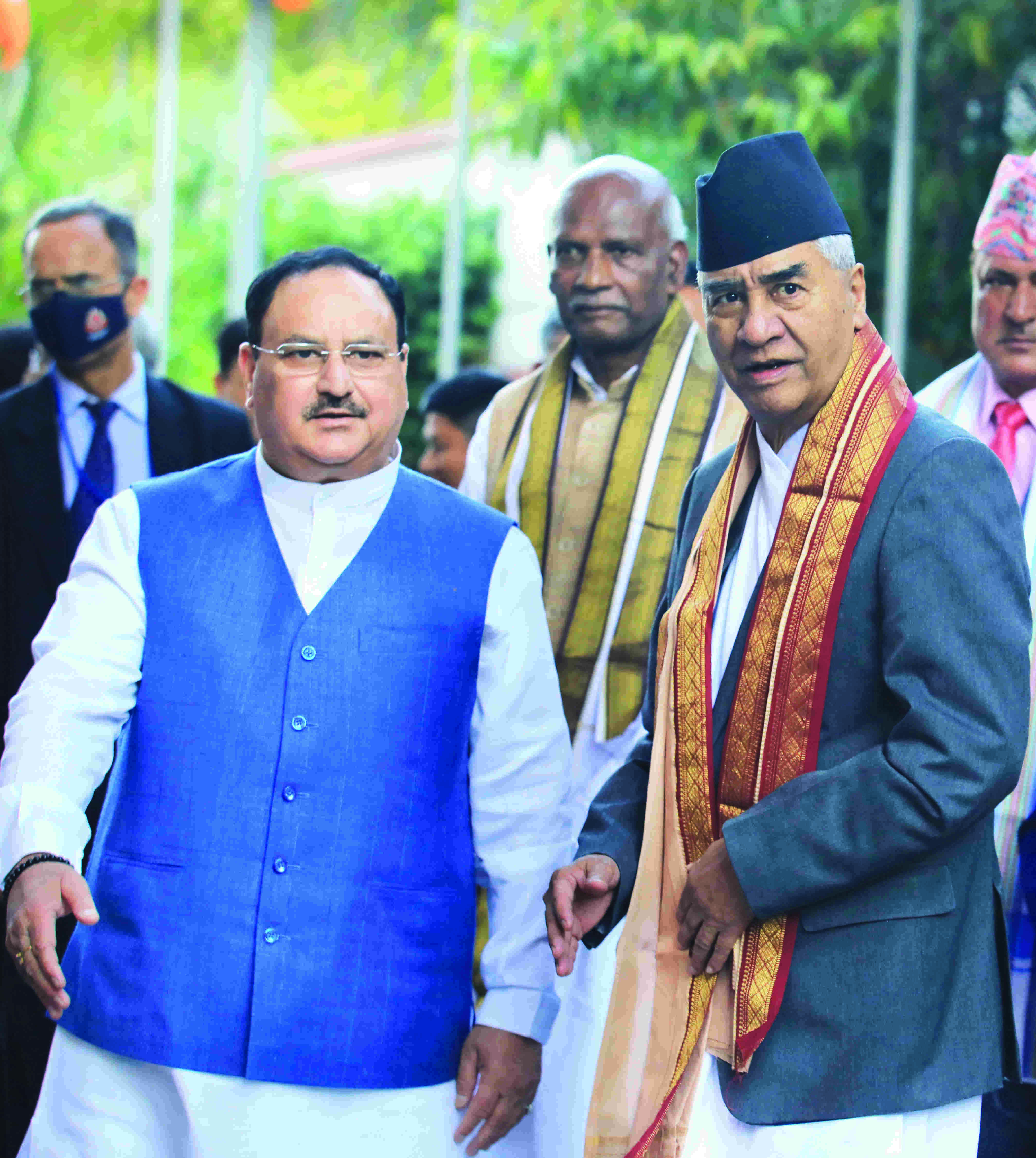 Nepals PM Deuba visits BJP headquarters, meets Nadda