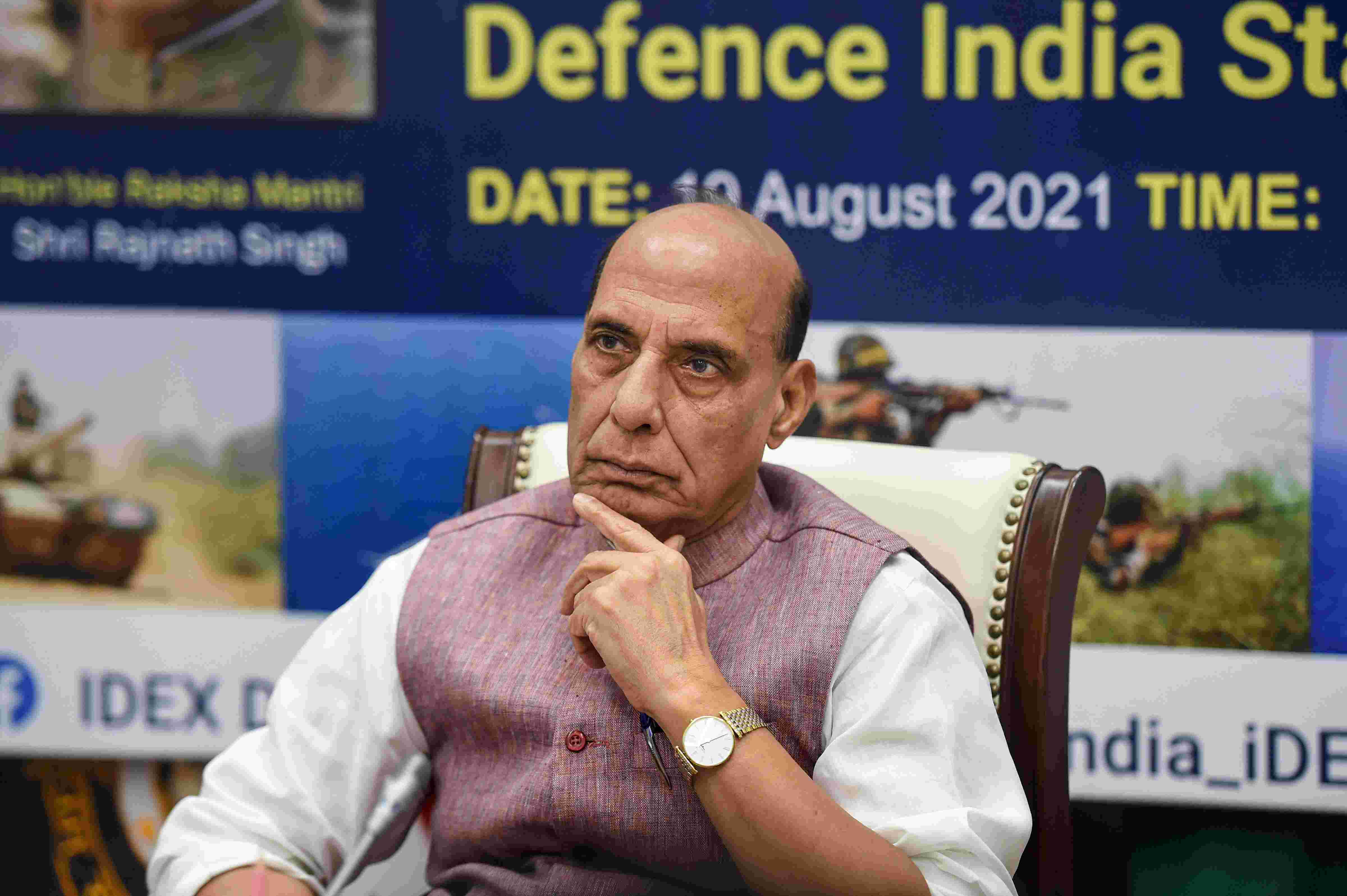 Rajnath Singh meets executives of US aerospace giants Boeing and Raytheon