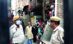 Police team attacked as Jahangirpuri still on edge Police team attacked as Jahangirpuri still on edge