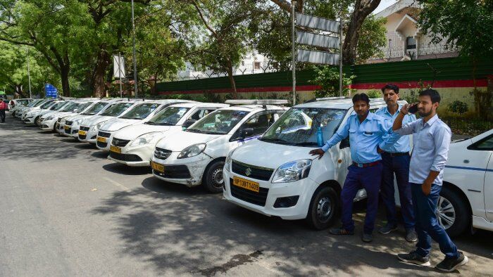 Auto, taxi unions in on strike in Delhi to demand CNG subsidy, fare hike Auto, taxi unions in on strike in Delhi to demand CNG subsidy, fare hike