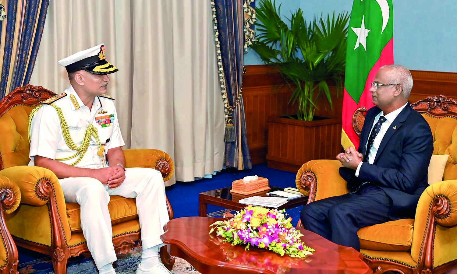 Navy chief Kumar meets top political leadership of Maldives