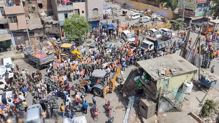 Another anti-encroachment drive in Delhi as bulldozers roll out in SDMC jurisdiction