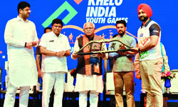 Khattar, Anurag Thakur launch Khelo India Youth Games Khattar, Anurag Thakur launch Khelo India Youth Games