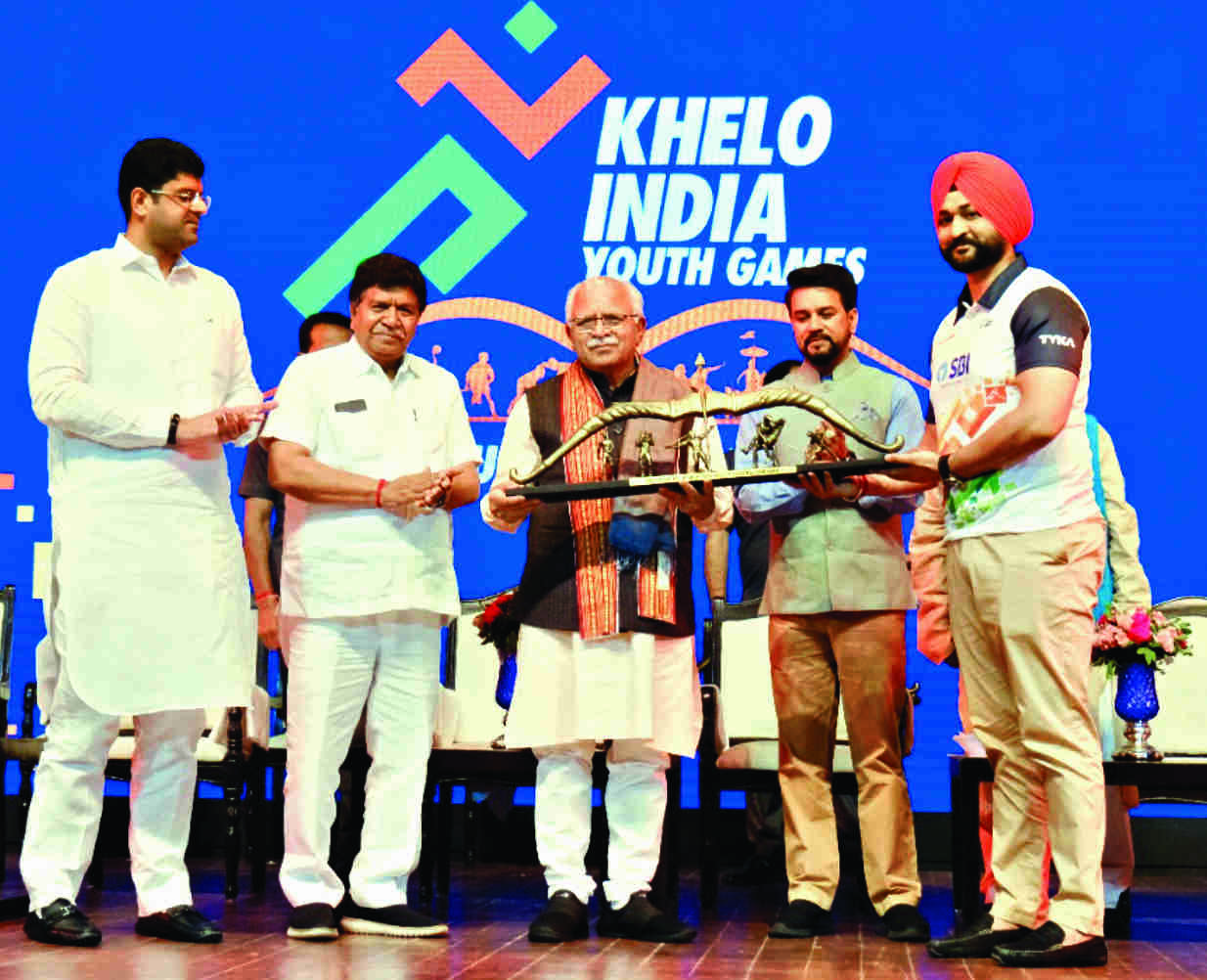 Khattar, Anurag Thakur launch Khelo India Youth Games Khattar, Anurag Thakur launch Khelo India Youth Games