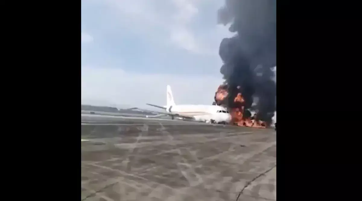 Chinas Tibet Airlines plane with 122 people veers off runway, catches fire; over 40 injured
