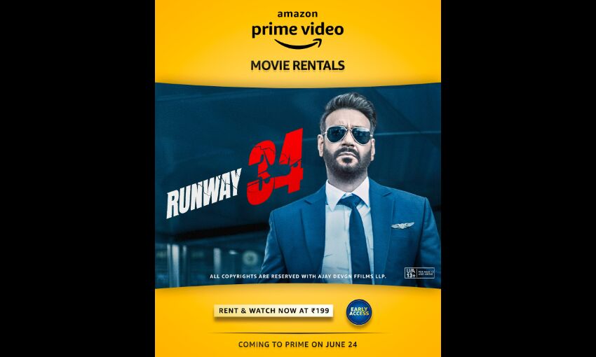 Runway 34 available for Early Access rentals on Amazon Prime Video