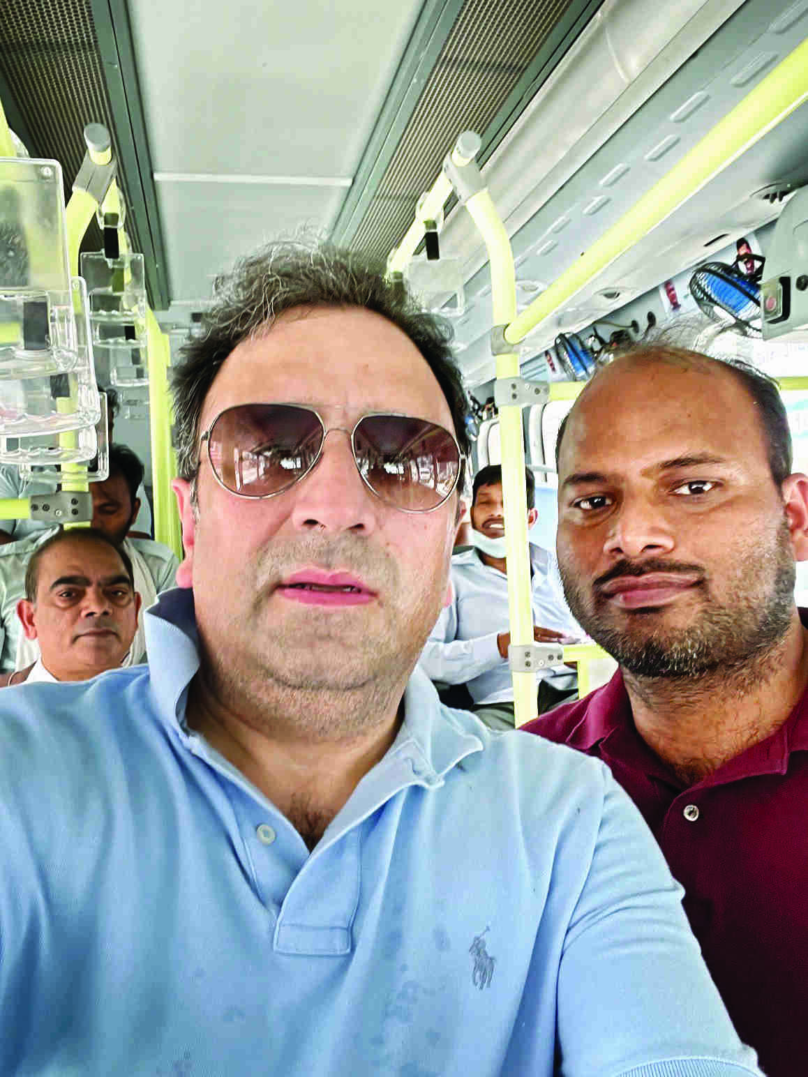 Transport Commissioner travels by bus; CM lauds, says rare sight