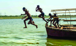 Under scorching heat Under scorching heat