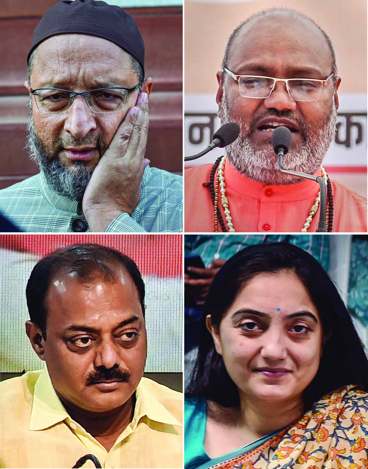 Police book Owaisi, Sharma for hurting religious sentiments Police book Owaisi, Sharma for hurting religious sentiments