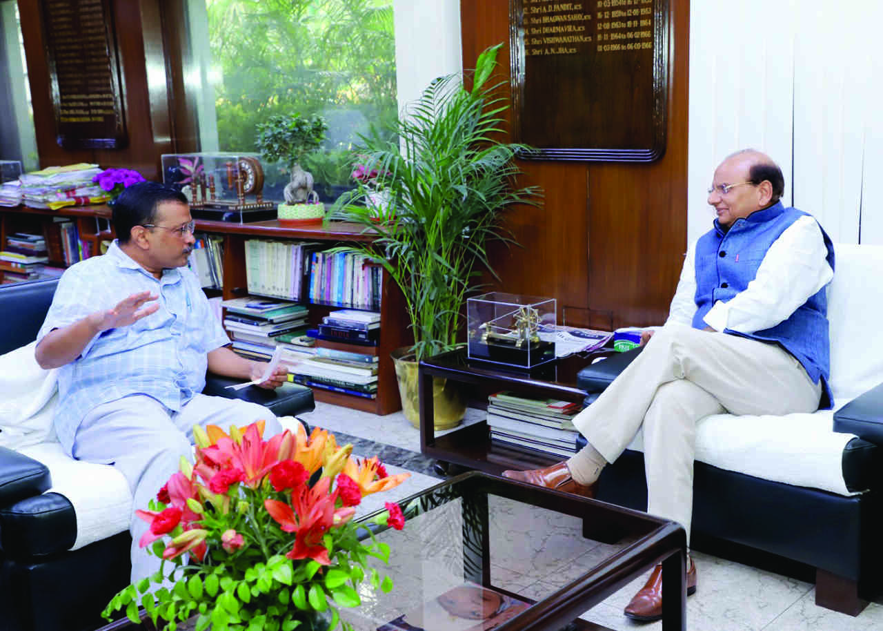 Water scarcity and skill training for workers among issues discussed between L-G & CM Water scarcity and skill training for workers among issues discussed between L-G & CM