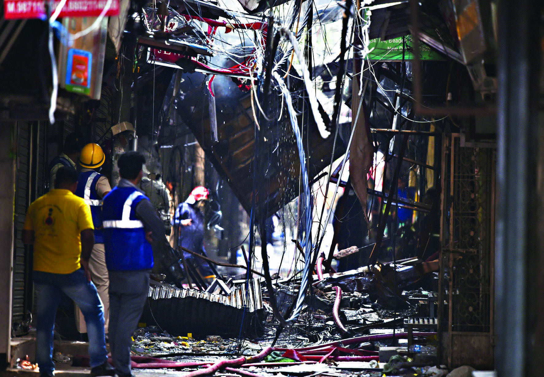 Massive fire breaks out in shoe market, several shops gutted Massive fire breaks out in shoe market, several shops gutted