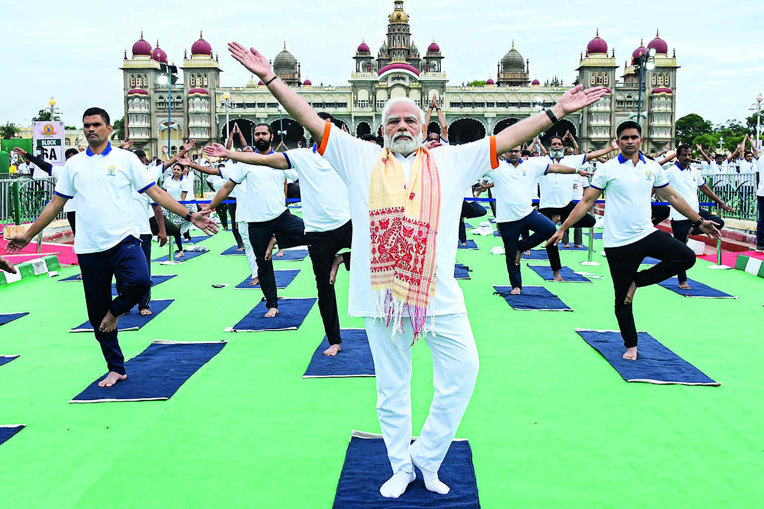 PM leads Yoga Day celebrations PM leads Yoga Day celebrations