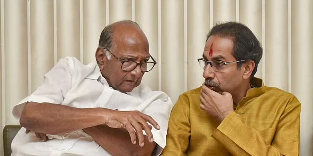 Maha political crisis: Pawar meets CM Thackeray Maha political crisis: Pawar meets CM Thackeray