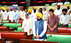 Mann leads Punjab Assembly in obituaries on first day of session Mann leads Punjab Assembly in obituaries on first day of session