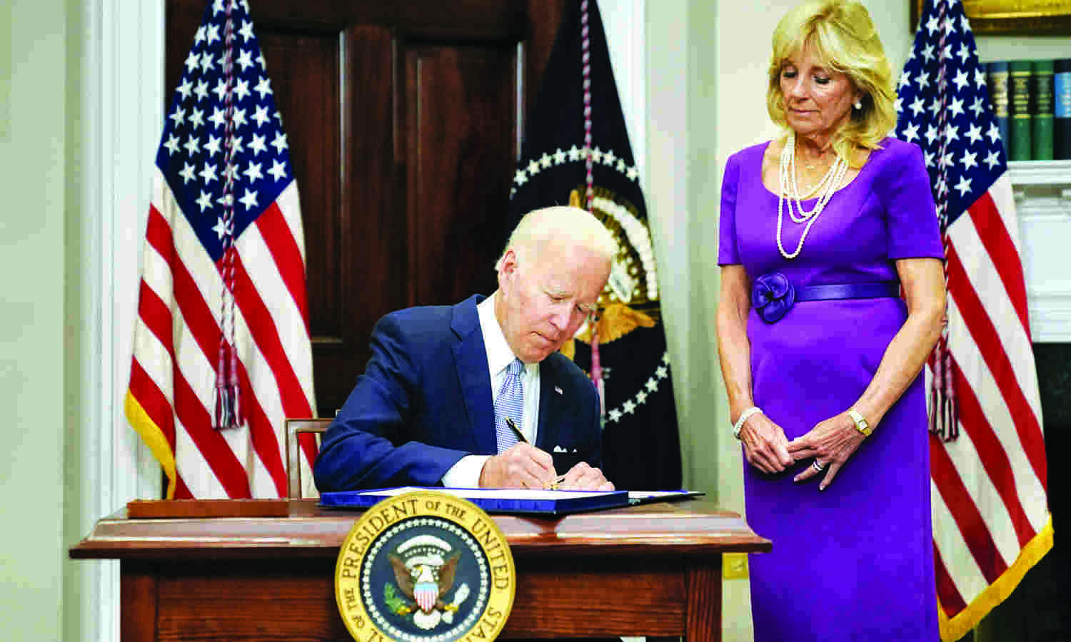 President Joe Biden signs   landmark gun measure