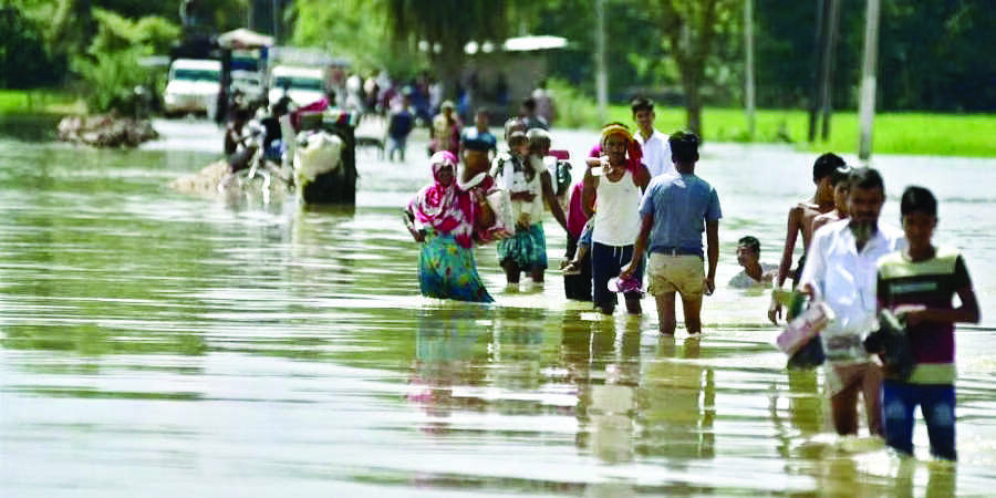 Assam flood situation grim, Silchar submerged for 6th day Assam flood situation grim, Silchar submerged for 6th day