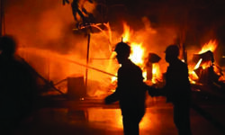 DFS deploys robot   to douse blaze in   Delhis Badli area