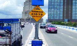 Signage boards put up in Maa flyover for quick information on breakdown of vehicles