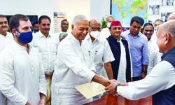 Yashwant Sinha files nomination