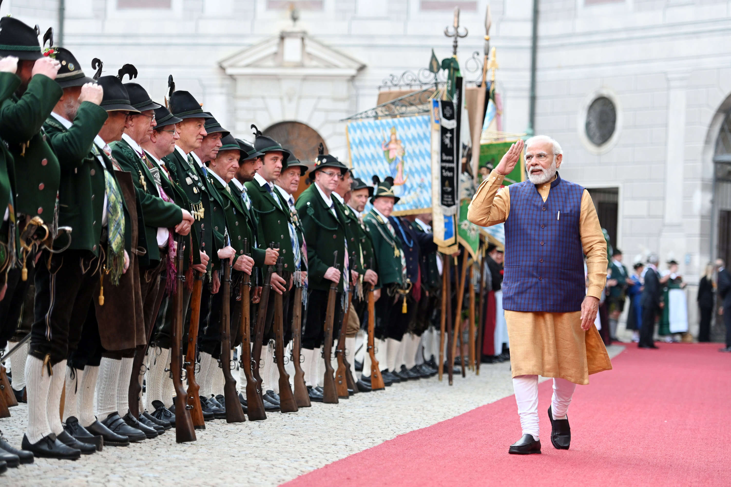 German Chancellor Olaf Scholz welcomes PM Modi at G7 Summit German Chancellor Olaf Scholz welcomes PM Modi at G7 Summit