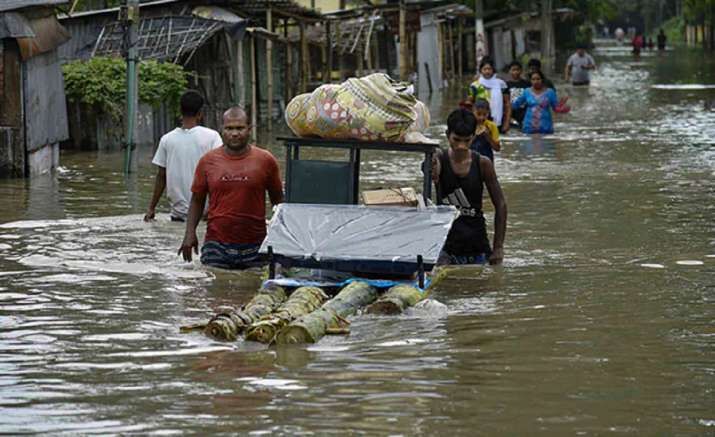 Assam flood situation improves, most rivers show receding trend Assam flood situation improves, most rivers show receding trend