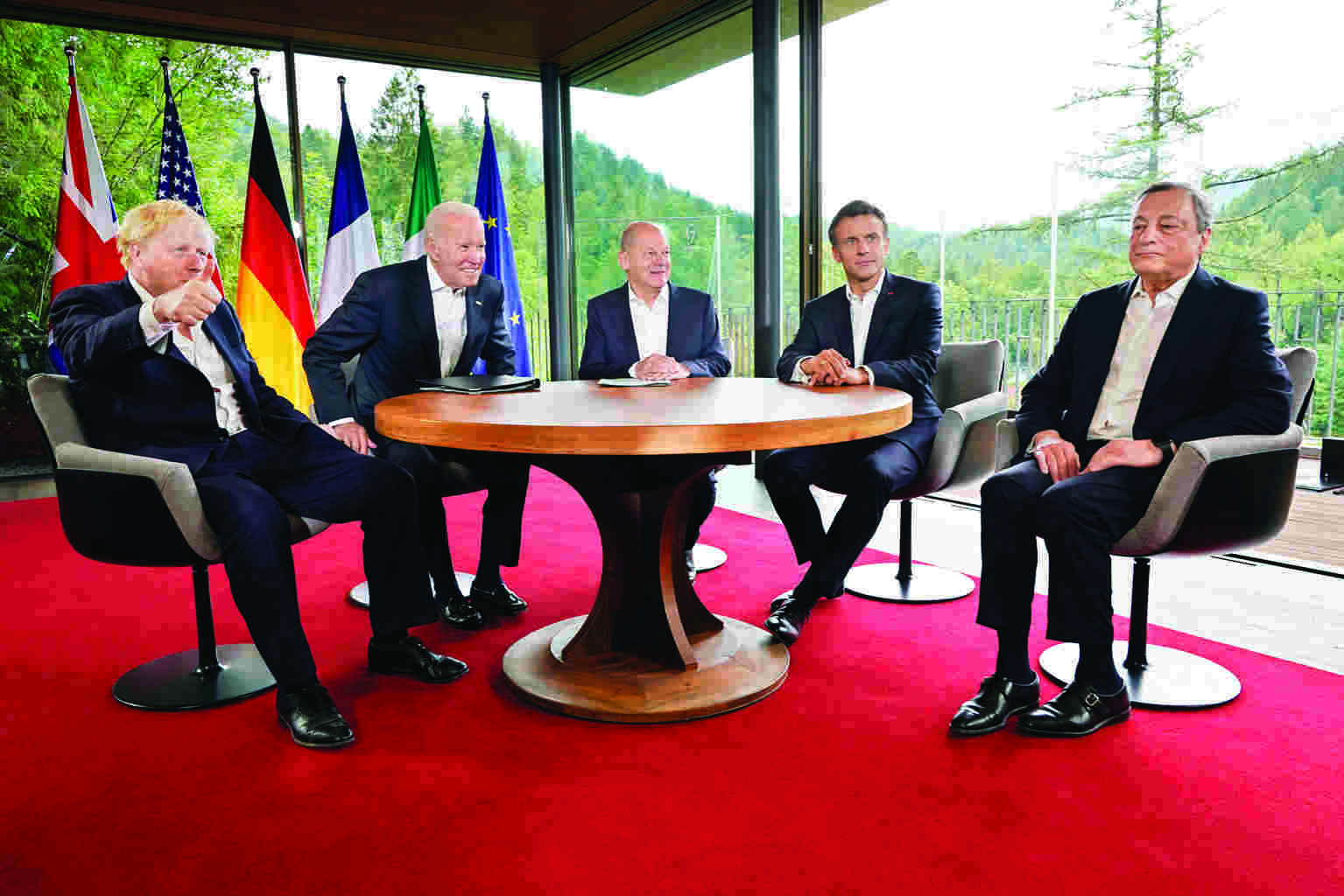 G-7 leaders end summit pledging to hurt Russia economically