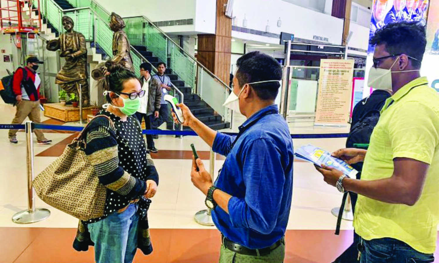 RT-PCR test of 2% passengers from each incoming flight must