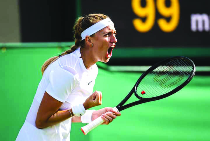 Kvitova feels the nerves, but reaches 3rd round at Wimbledon