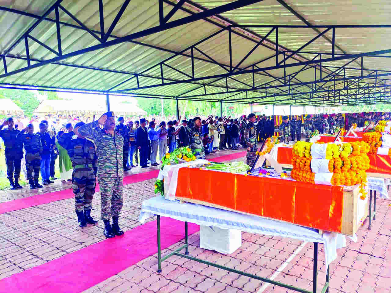 Manipur earthquake: Mortal remains of 11 Army personnel reach Bagdogra airport