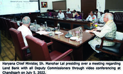 Haryana CM Khattar directs DCs to prepare complete data under land bank policy Haryana CM Khattar directs DCs to prepare complete data under land bank policy