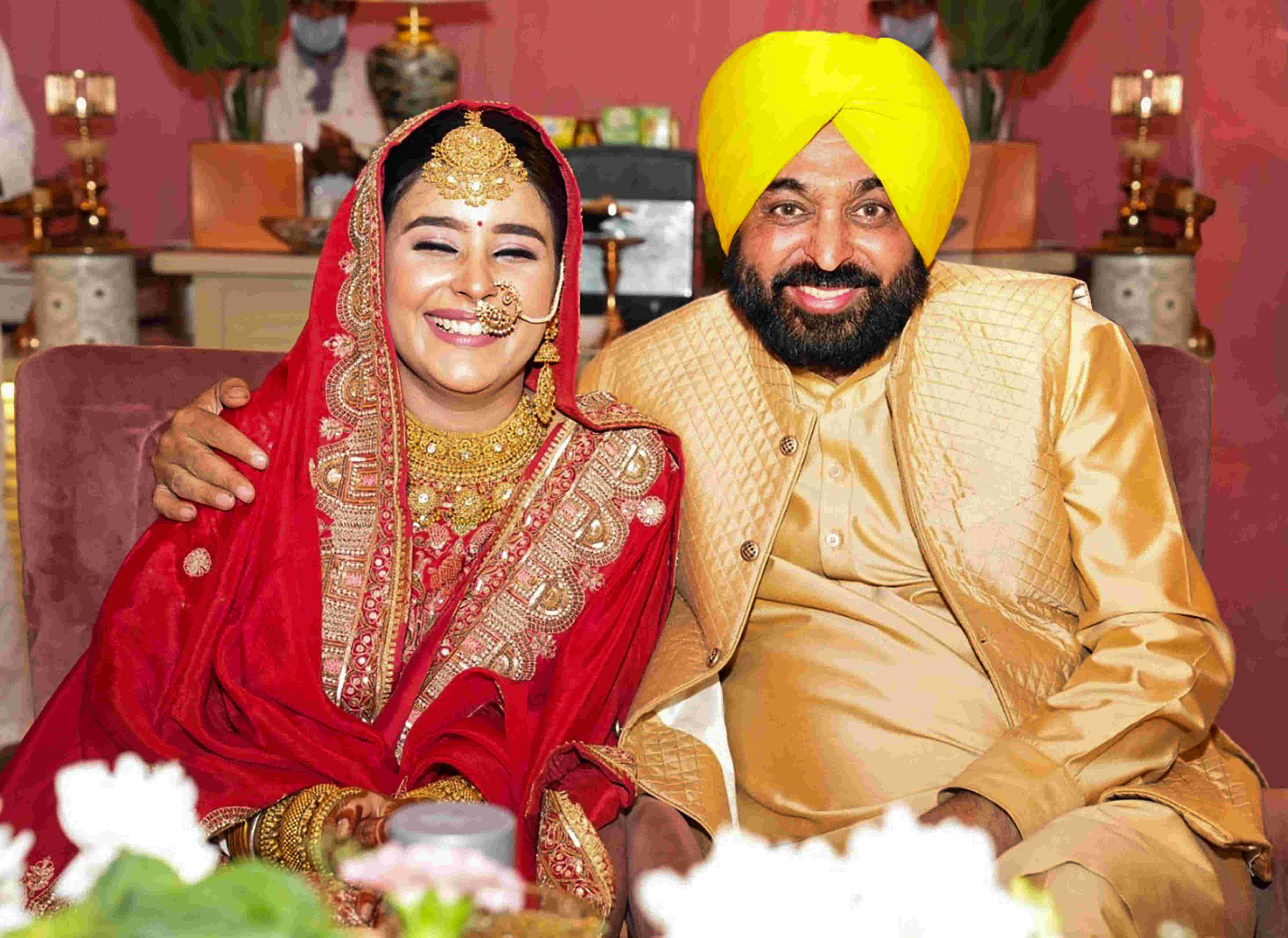 Punjab CM Mann gets hitched to doctor from Kurukshetra Punjab CM Mann gets hitched to doctor from Kurukshetra