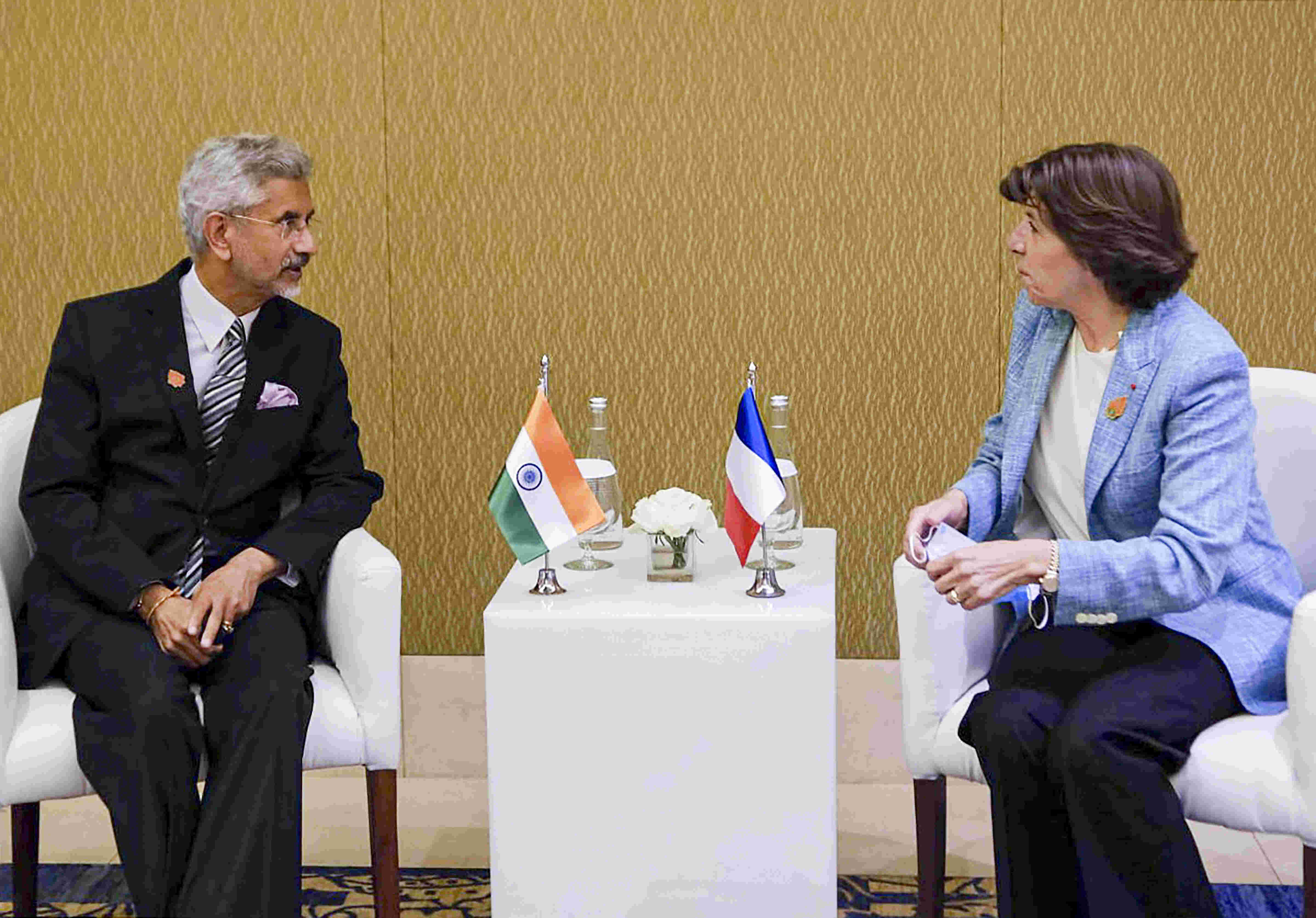 EAM Jaishankar meets French counterpart in Bali EAM Jaishankar meets French counterpart in Bali