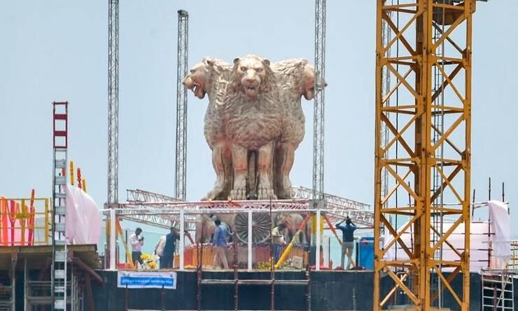 Opposition slams PM Modi over unveiling of national emblem atop new Parliament building