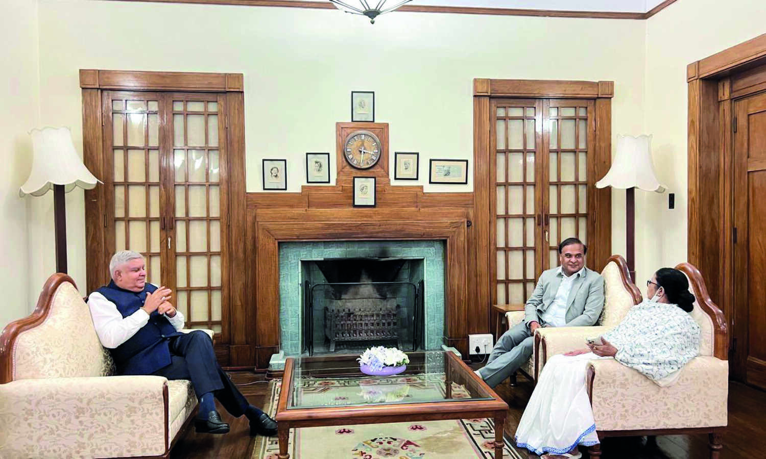 Didnt discuss politics, was a courtesy meet: Mamata post meeting with Guv, Assam CM