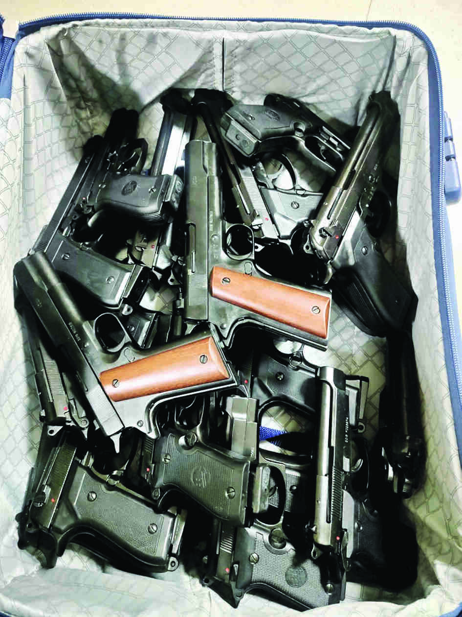 Couple arrested from IGIA with 45 handguns Couple arrested from IGIA with 45 handguns
