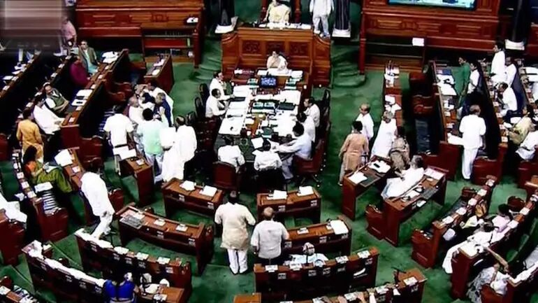Lok Sabha adjourned till 2 pm amidst oppn protests over GST, price rise