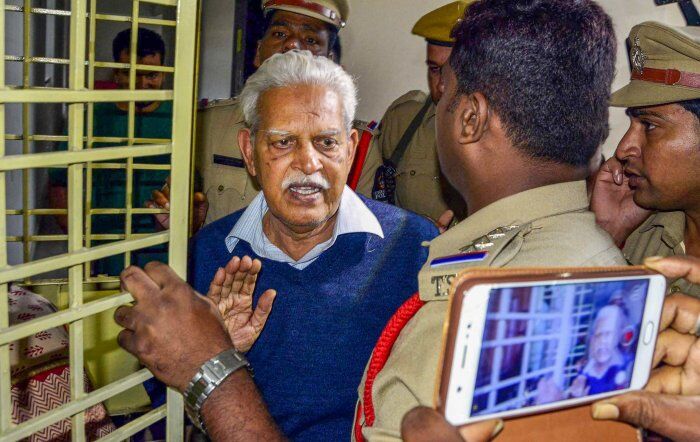 Bhima Koregaon case: SC issues notice on Varavara Raos plea for regular bail on medical grounds Bhima Koregaon case: SC issues notice on Varavara Raos plea for regular bail on medical grounds