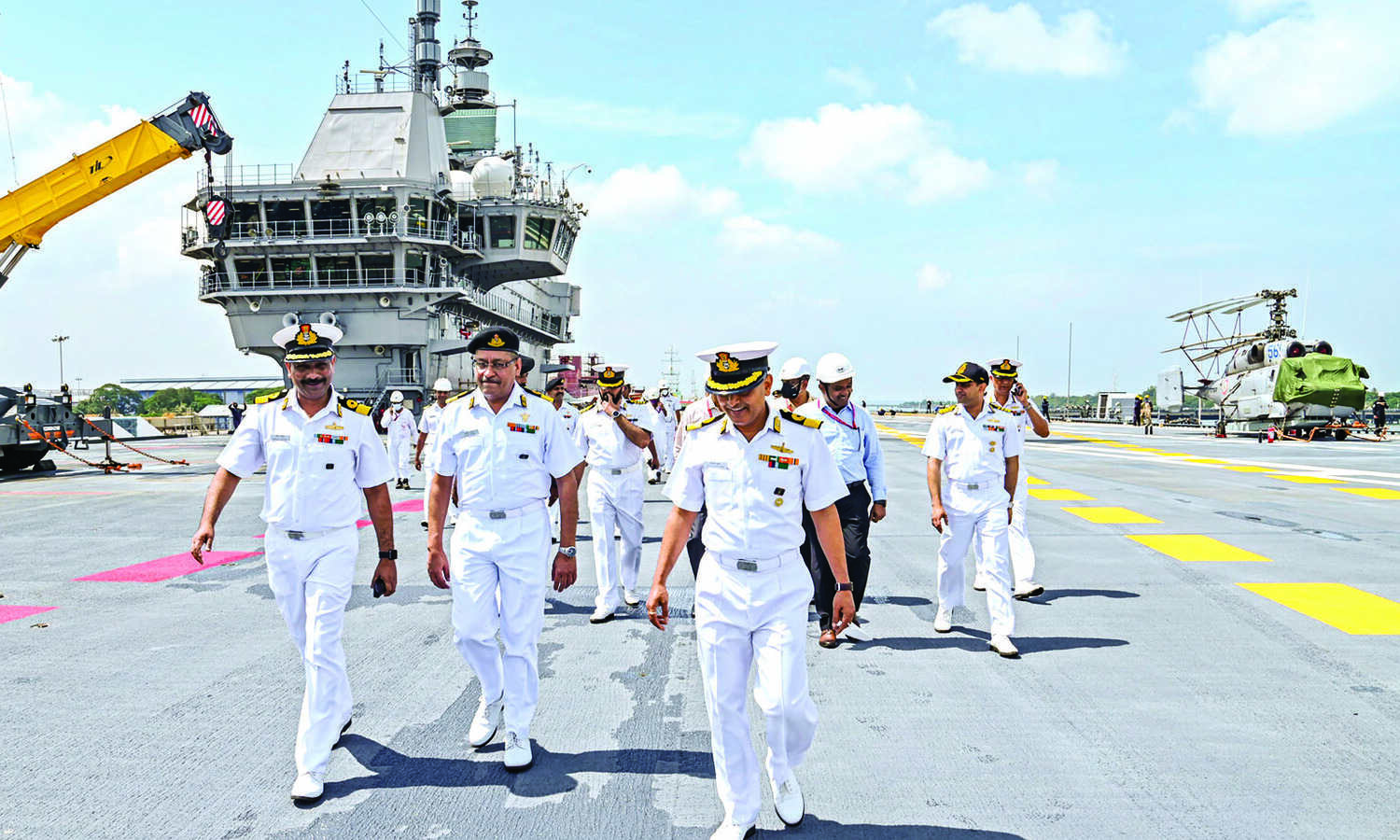 Countrys first indigenously made aircraft carrier delivered to the Indian Navy Countrys first indigenously made aircraft carrier delivered to the Indian Navy