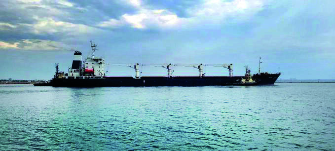 First ship carrying Ukrainian grain leaves the port of Odesa