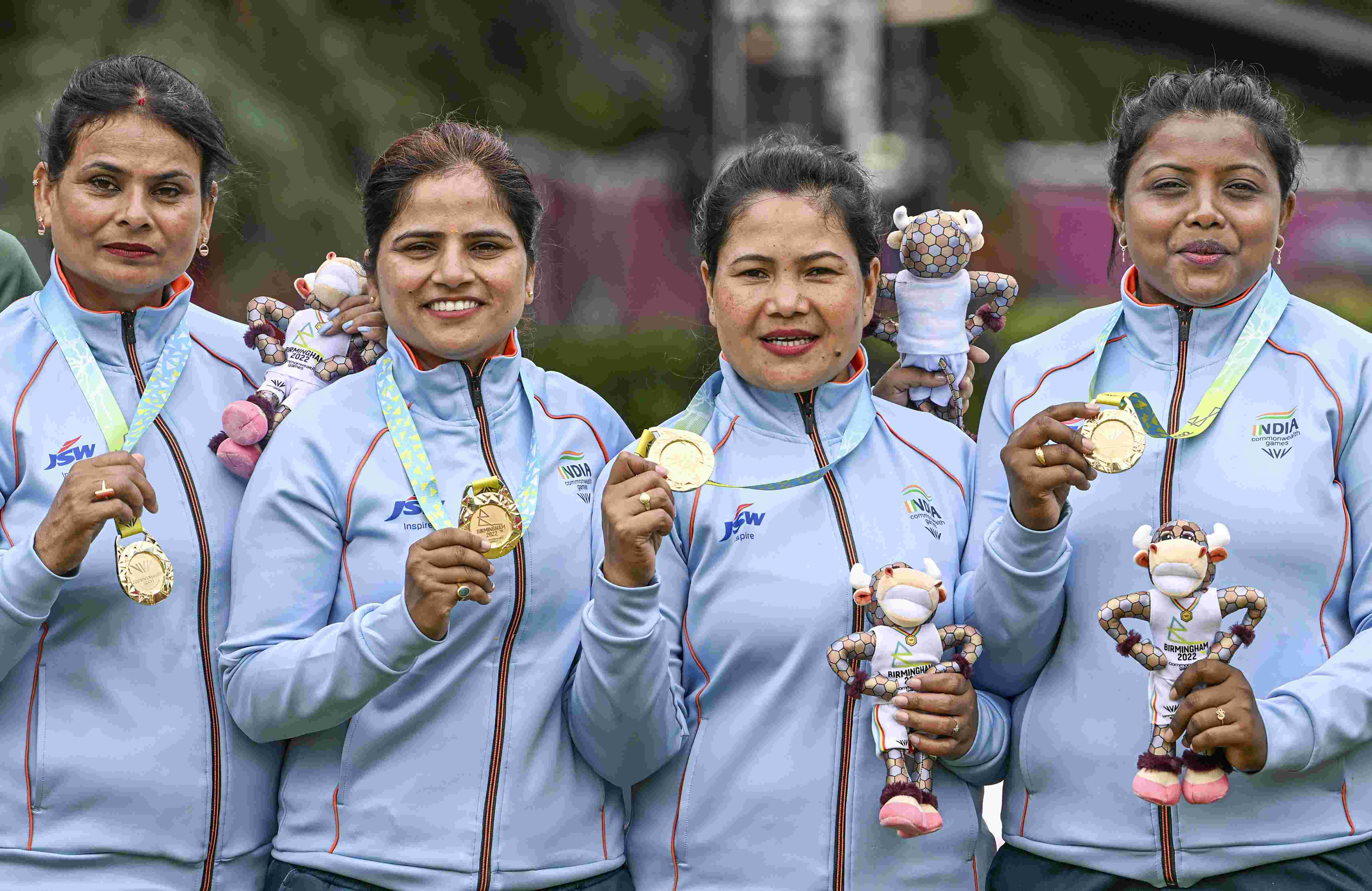 India bags historic gold in womens four lawn bowl event India bags historic gold in womens four lawn bowl event