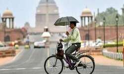 Warm, sunny morning in Delhi; minimum temperature 26.4 deg C