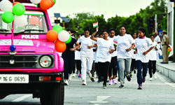 Noida, Ghaziabad Police organise half marathon for women constables, kids Noida, Ghaziabad Police organise half marathon for women constables, kids